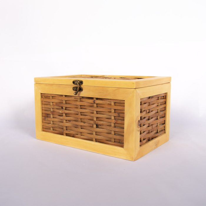 Daisy Golden Wicker Urn - Image 2