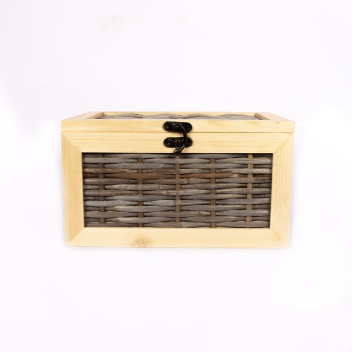 Daisy Grey Wicker Urn - Image 2