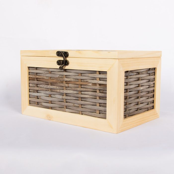 Daisy Grey Wicker Urn - Image 4