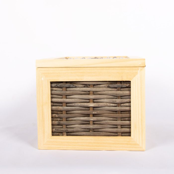 Daisy Grey Wicker Urn - Image 5