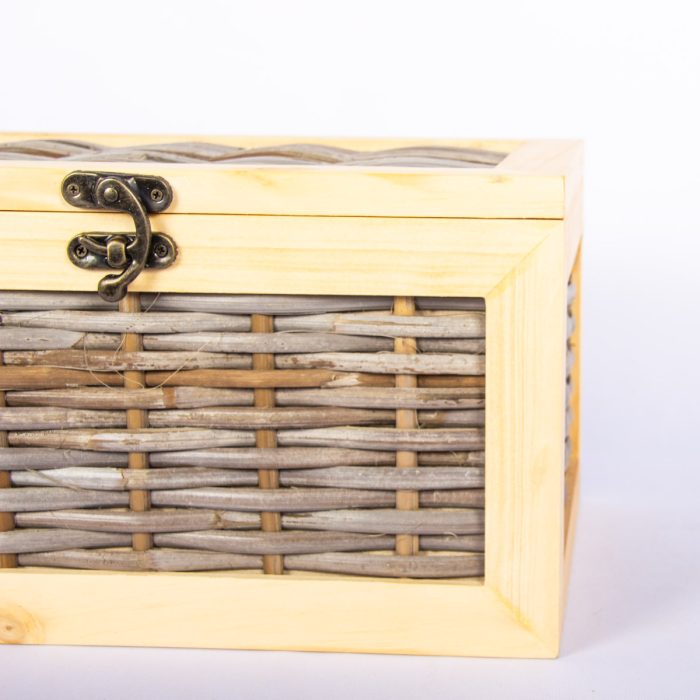 Daisy Grey Wicker Urn - Image 3