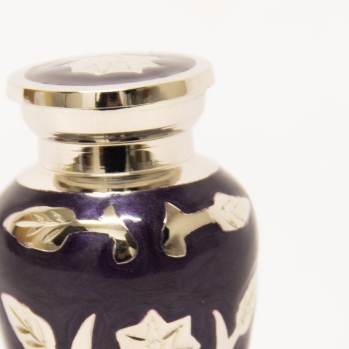 Purple Flowers Mini Urn - Image 5