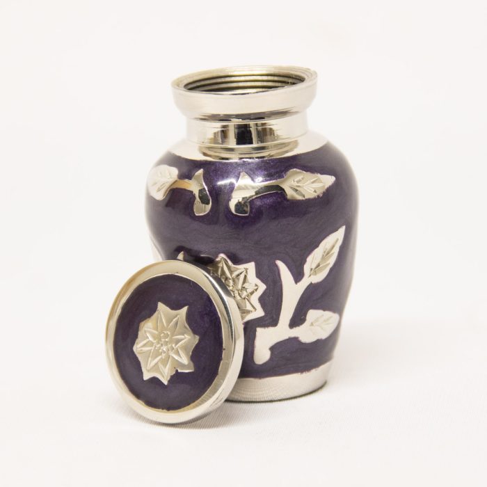 Purple Flowers Mini Urn - Image 4