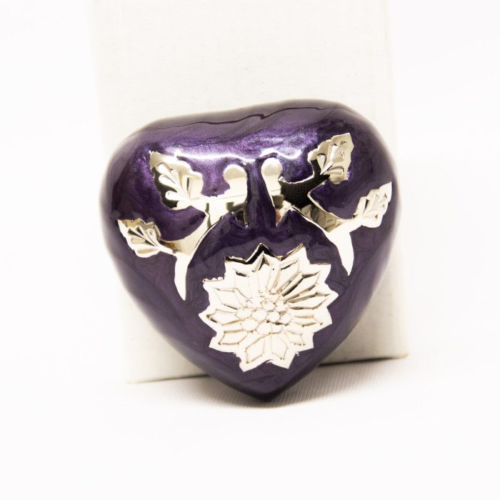 Purple Flowers Heart - Image 4