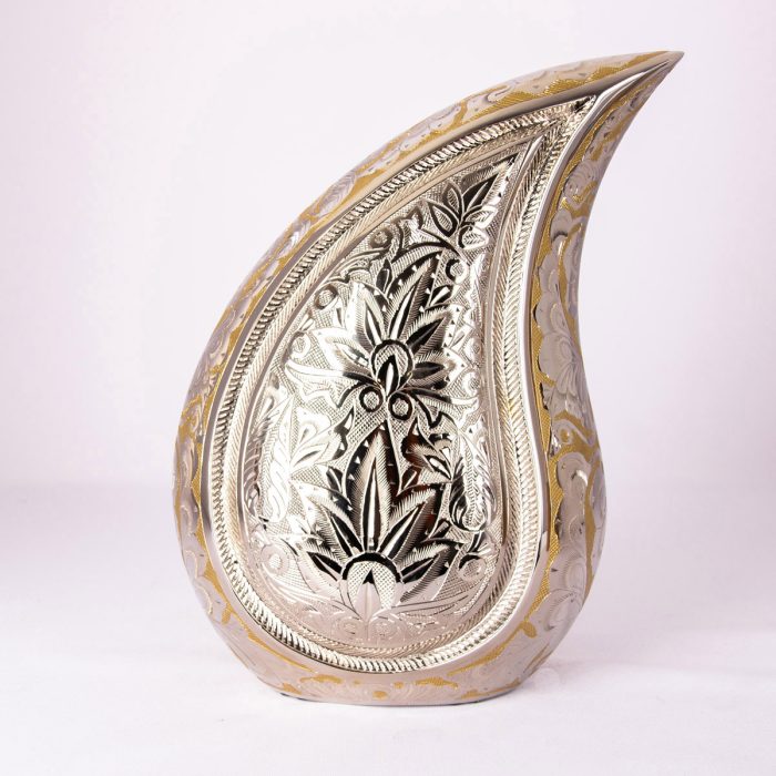 Patterned Floral Teardrop Urn - Image 2