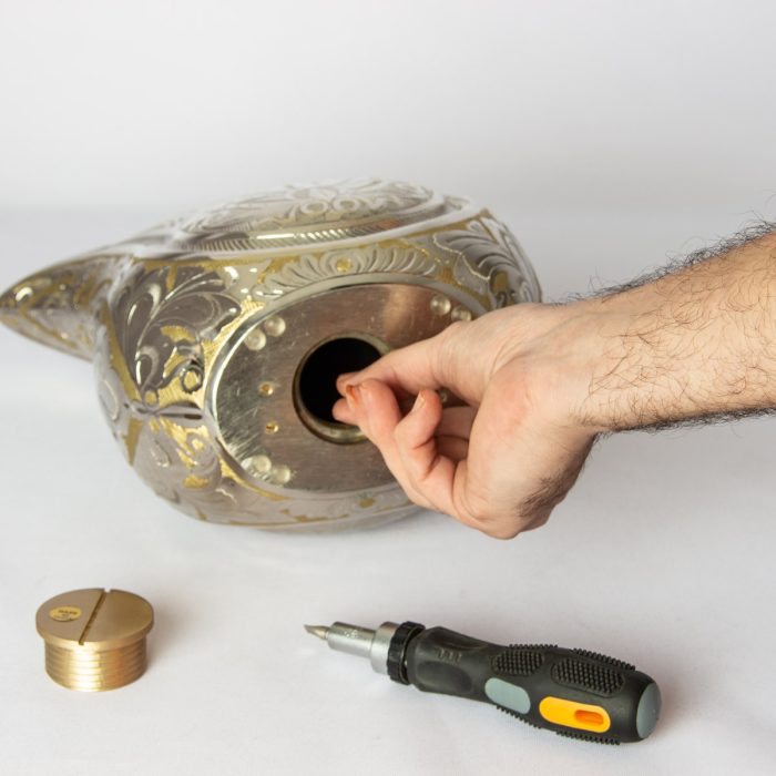 Patterned Floral Teardrop Urn - Image 6