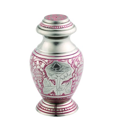 Pink Rose Mini Urn
