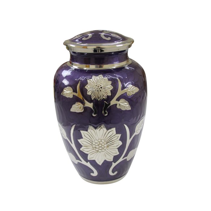 Purple Flowers Urn