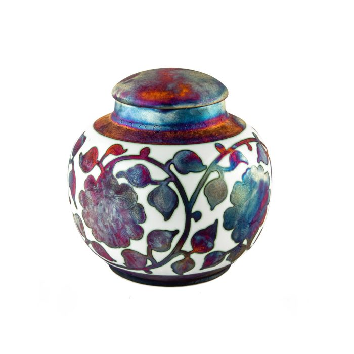 Ceramic Rustic Flowers Urn