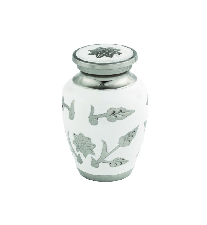 White Rose Mini Urn
